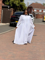 Purity Pleat Maxi Dress - DemarieLondon
