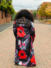 Aurora Bloom Silk Maxi Dress