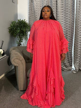 Halima Ruffle Maxi Gown PINK - DemarieLondon