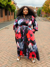 Aurora Bloom Silk Maxi Dress