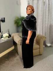 Dionne Embellished cape/Gown