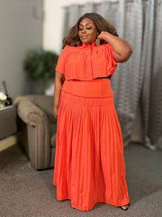 Good Aura Skirt Set ORANGE