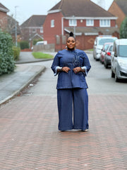 El Classico Denim Trouser Set