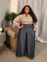 Cool Denim Drawstring Trouser