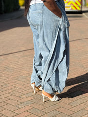 Statement Snap Denim Trouser