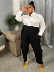 Sculpt & Flow Stretch Pleat Trousers