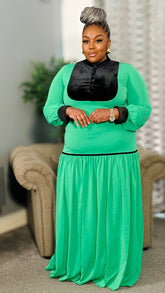 Adana velvet dress GREEN