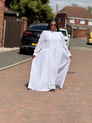 Purity Pleat Maxi Dress