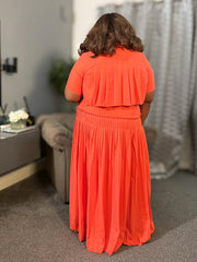 Good Aura Skirt Set ORANGE