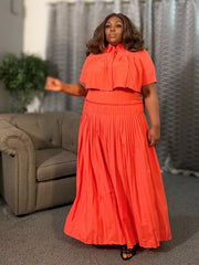 Good Aura Skirt Set ORANGE