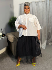 Braille Sheer Shirt