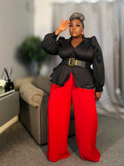 Tier Peplum Jacket/Blouse