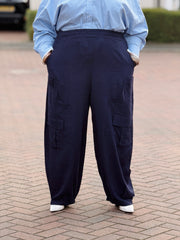 Nova Utility Linen Trouser NAVY