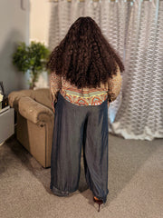 Cool Denim Drawstring Trouser