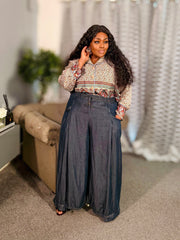 Cool Denim Drawstring Trouser