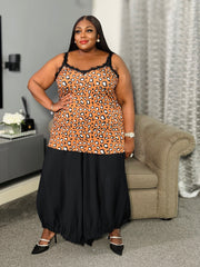 Cheetah Lace Camisole BROWN
