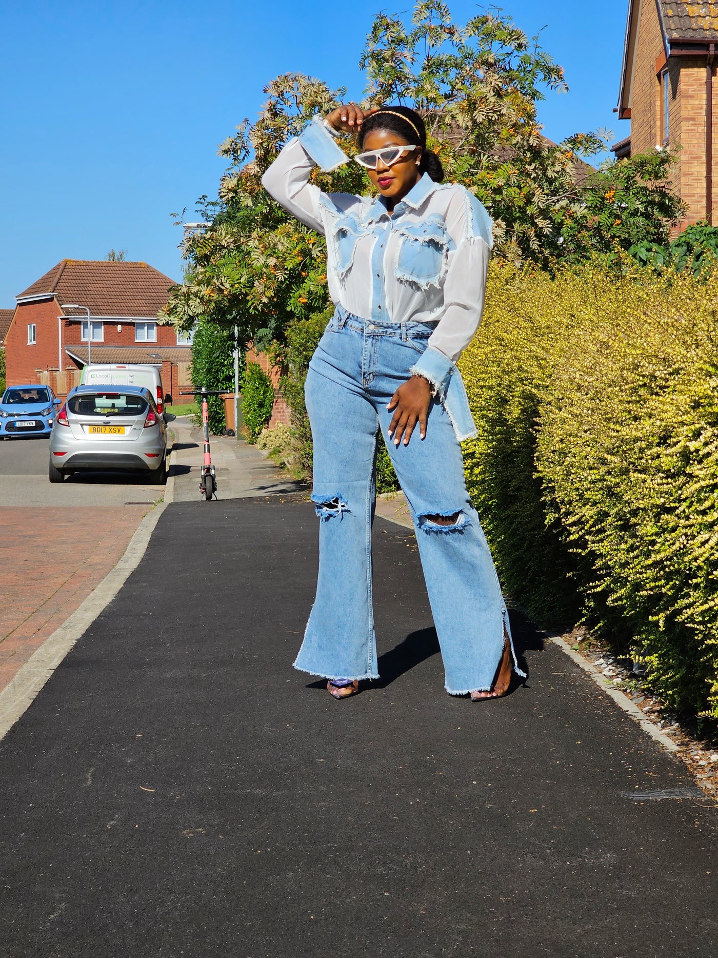 Jazzed up Denim Trouser