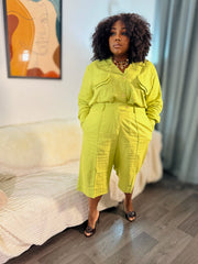Brixton Linen Co-Ord Set LIME