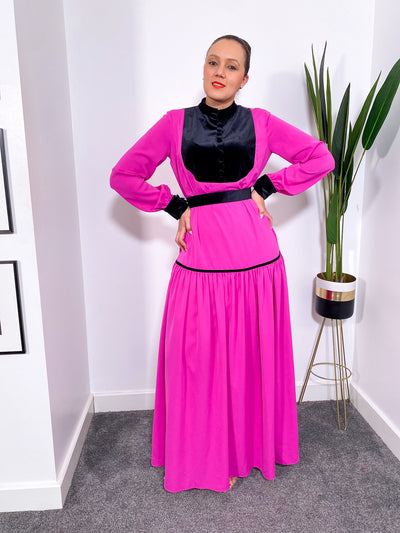 Adana velvet dress FUCHSIA